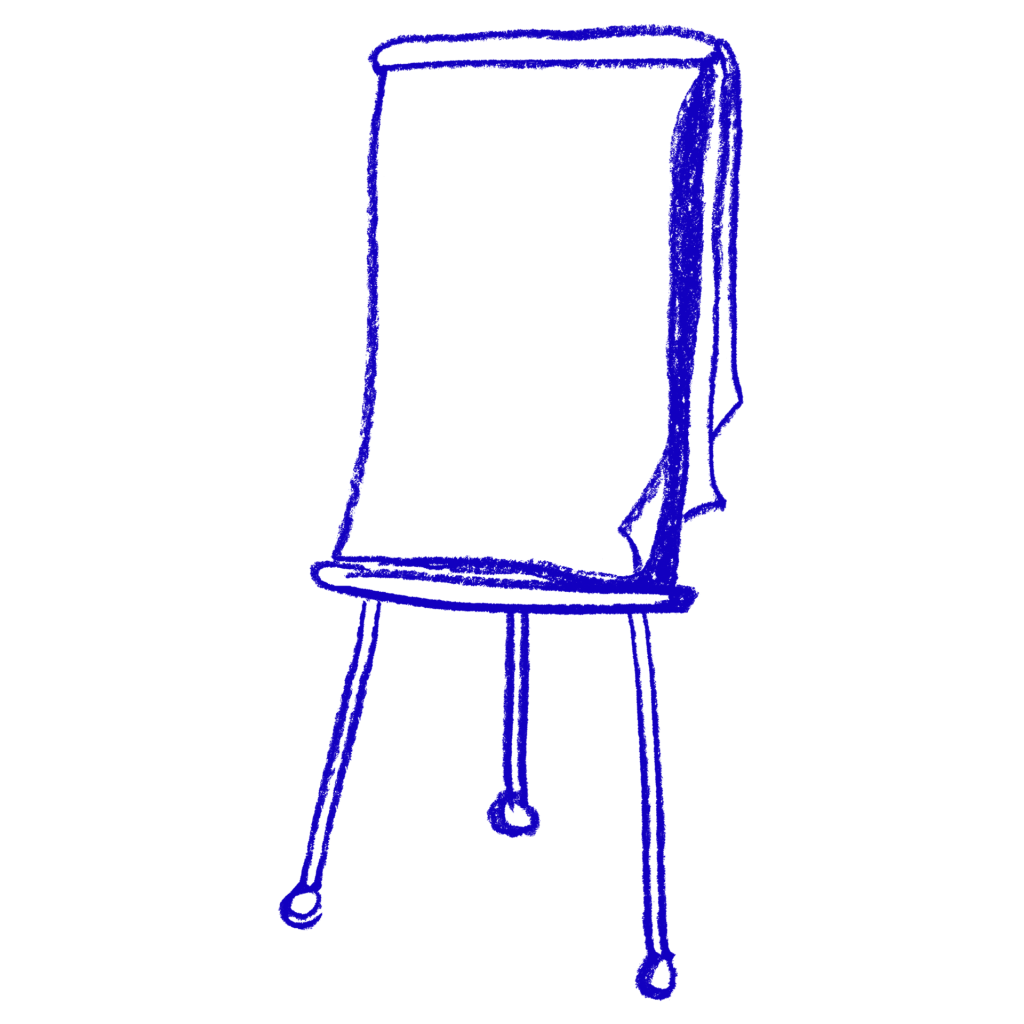 hand drawn flipchart presentation board