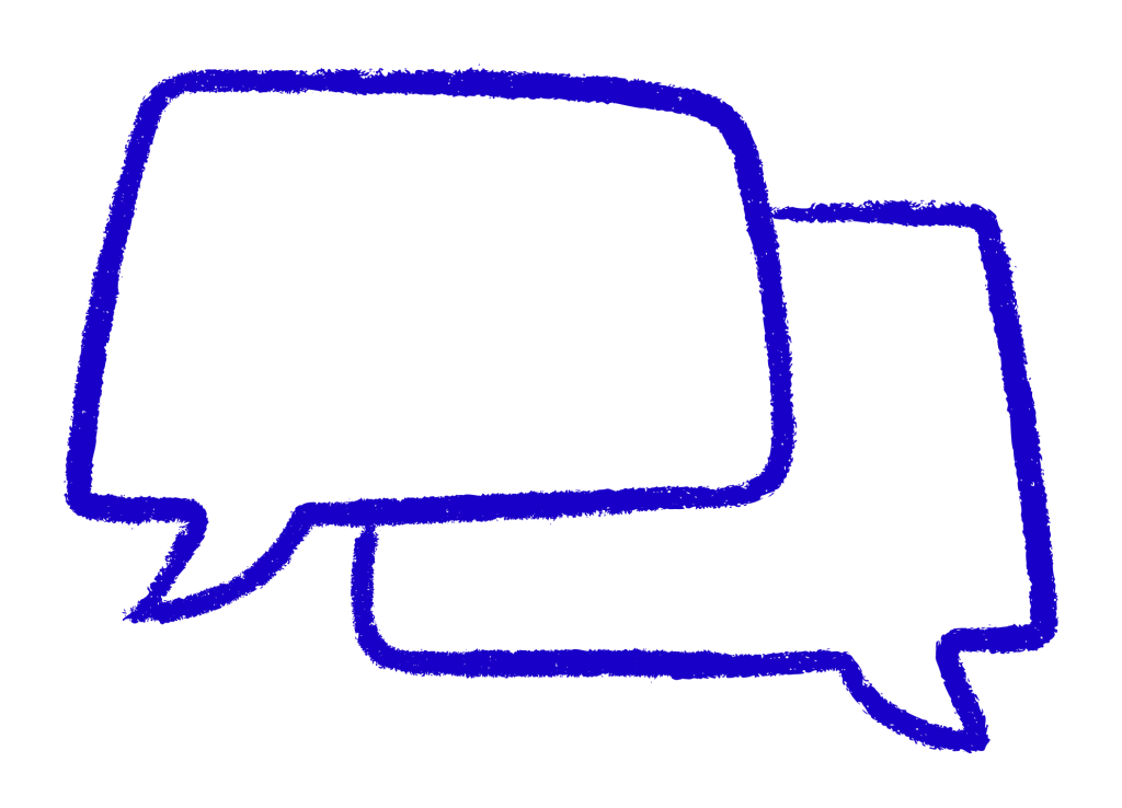 Hand drawn speech bubbles